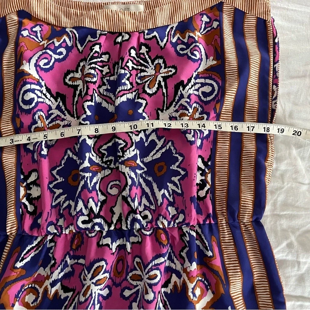 Ann Taylor Loft Mod Vibrant Short Scarf Motif Dress Size Medium EUC - Picture 8 of 11